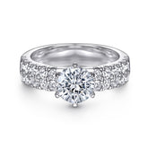 1.0-Carat Round Cut Simulated Diamond Engagement Ring with 6-Prong Setting