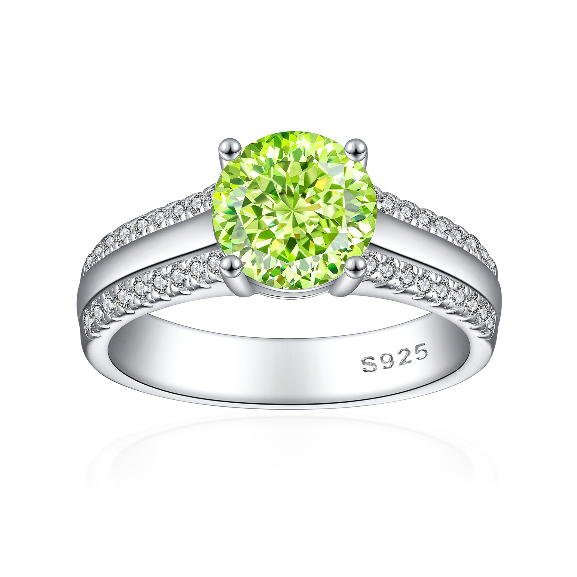 2.0-Carat Round Cut Simulated Diamond Wedding Set with Accents