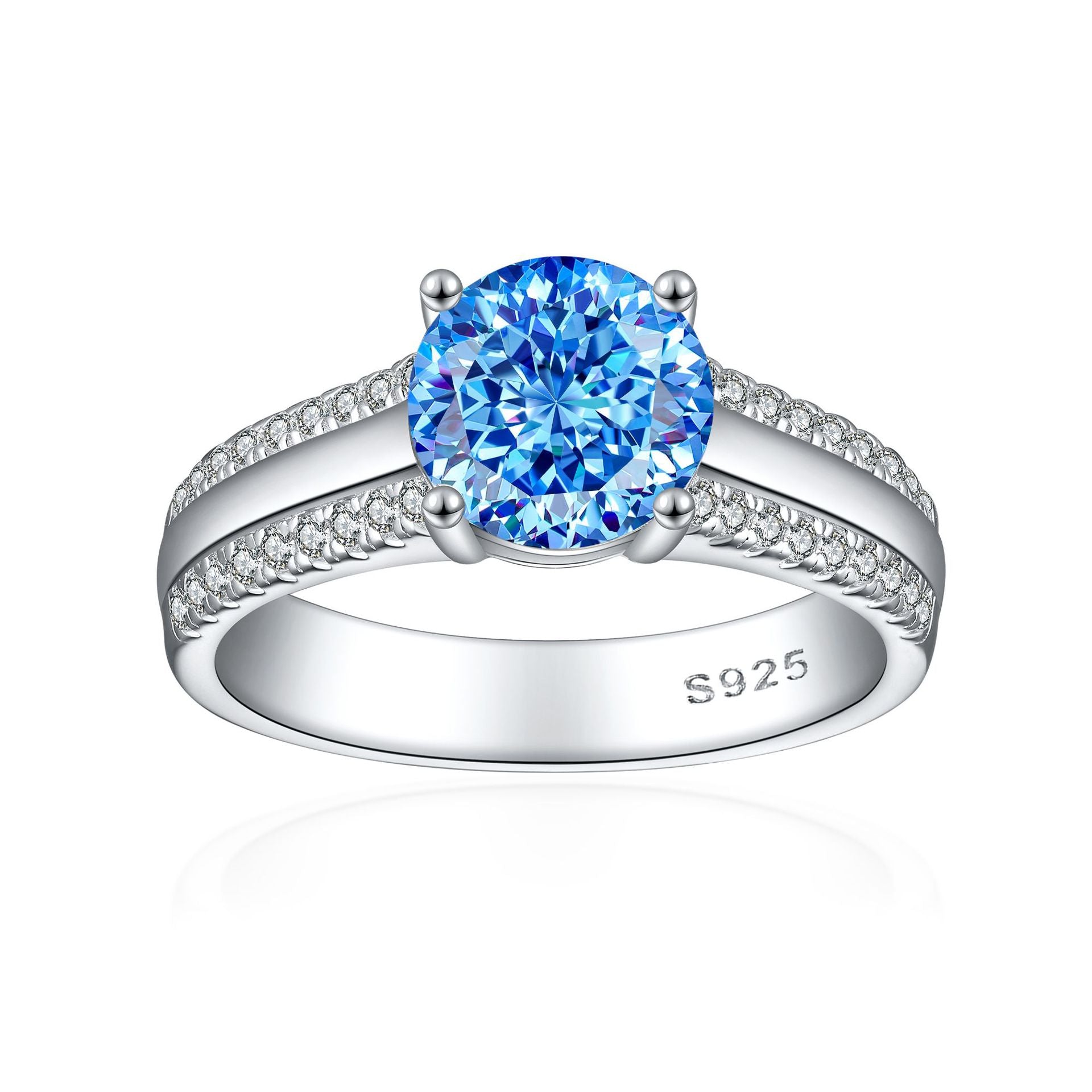 2.0-Carat Round Cut Simulated Diamond Wedding Set with Accents