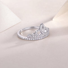 Round Moissanite Luxury Paved Wedding Band in Sterling Silver with GRA Certificate