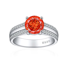 2.0-Carat Round Cut Simulated Diamond Wedding Set with Accents