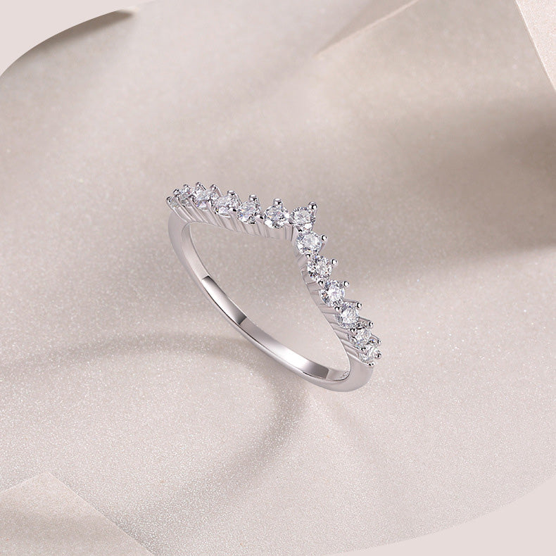 Round Moissanite Wedding Band in Sterling Silver with Delicate Embrace Setting with GRA Certificate