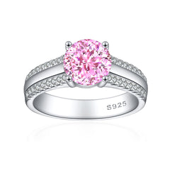 2.0-Carat Round Cut Simulated Diamond Wedding Set with Accents