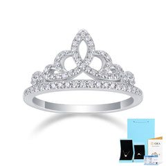 Round Moissanite Luxury Paved Wedding Band in Sterling Silver with GRA Certificate